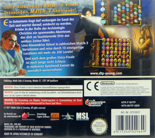 The Lost Treasures of Alexandria - Box - Back (Germany) - 1470x1307