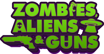 Zombies, Aliens and Guns - Clear Logo (World) - 1136x592