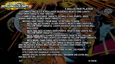 Buck Rogers - Arcade - Controls Information (World) - 1920x1080