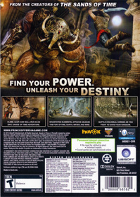 Prince of Persia: The Forgotten Sands - Box - Back (North America) - 640x902