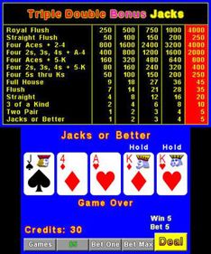 Plain Video Poker - Screenshot - Gameplay (World) - 346x415
