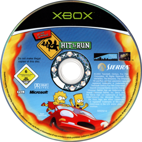 The Simpsons: Hit & Run - Disc (Europe) - 747x750
