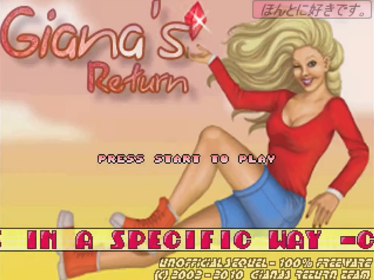 Giana's Return - Screenshot - Game Title (World) - 640x480