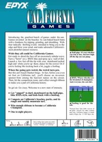 California Games - Box - Back (North America) - 1172x1623