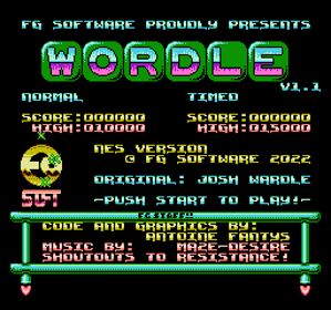 Wordle - Screenshot - Game Title (World) - 256x240