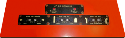 3-D Bowling! - Arcade - Control Panel (North America) - 1245x386