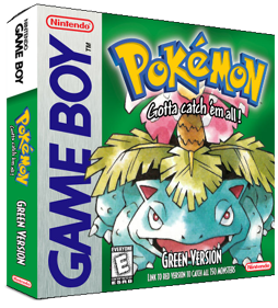 Pokémon Green Version - Box - 3D (North America) - 417x461