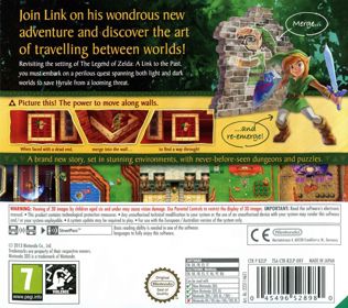 The Legend of Zelda: A Link Between Worlds - Box - Back (United Kingdom) - 902x800