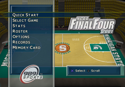 NCAA Final Four 2001 - Screenshot - Game Select (North America) - 640x448