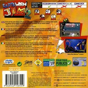 Earthworm Jim 2 - Box - Back (Europe) - 800x800