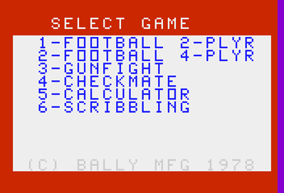 Football - Screenshot - Game Select (North America) - 352x240