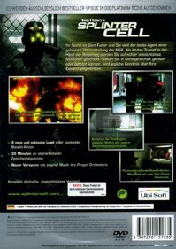 Tom Clancy's Splinter Cell - Box - Back (Germany) - 567x800