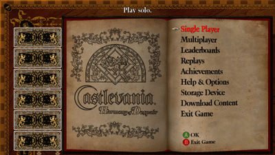 Castlevania: Harmony of Despair - Screenshot - Game Select (World) - 1920x1080