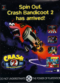 Crash Bandicoot 2: Cortex Strikes Back - Advertisement Flyer - Front (Europe) - 1000x1376