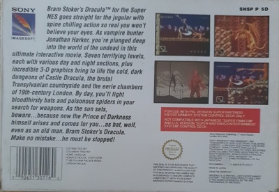 Bram Stoker's Dracula - Box - Back (Europe) - 1203x831