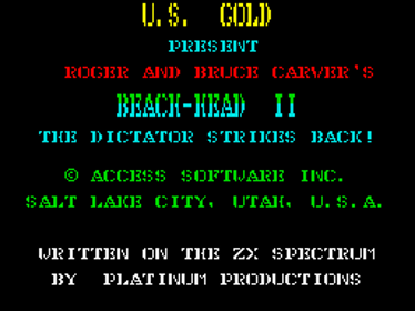 Beach-Head II - Screenshot - Game Title (Europe) - 256x192