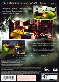 Medal of Honor: Vanguard - Box - Back (North America) - 573x800