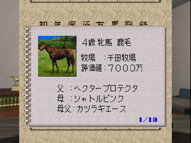 Winning Post 2: Program '96 - Screenshot - Gameplay (Japan) - 640x480