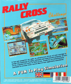 Rally Cross Challenge  - Box - Back (Europe) - 800x944
