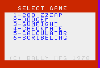 280 Zzzap / Dodgem - Screenshot - Game Select (North America) - 352x240