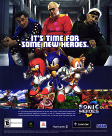 Sonic Heroes - Advertisement Flyer - Front (United States) - 1800x2178