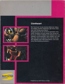 Lionheart - Box - Back (Germany) - 625x800