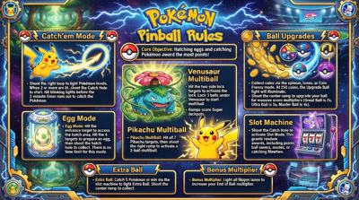 Pokémon Pinball - Arcade - Controls Information (World) - 2752x1536