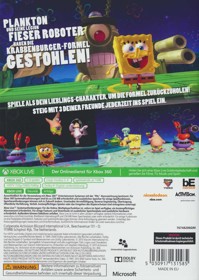 SpongeBob SquarePants: Plankton's Robotic Revenge - Box - Back (Germany) - 902x1270