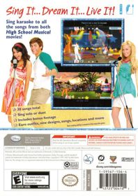 Disney Sing It: High School Musical - Box - Back (North America) - 566x800