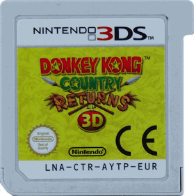 Donkey Kong Country Returns 3D - Cart - Front (Europe) - 996x1002