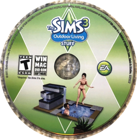 The Sims 3: Outdoor Living Stuff - Disc (North America) - 910x927