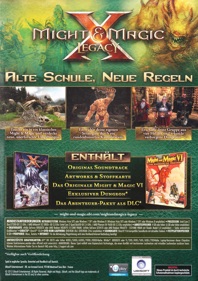 Might & Magic X: Legacy - Box - Back (Germany) - 885x1254