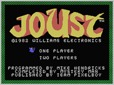 Joust (Team Pixelboy) - Screenshot - Game Title (World) - 256x192