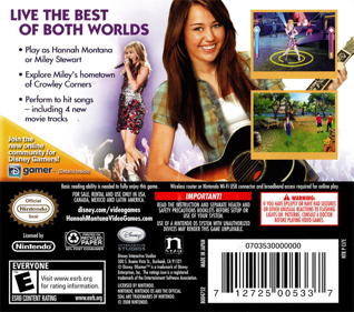 Hannah Montana: The Movie - Box - Back (North America) - 640x565