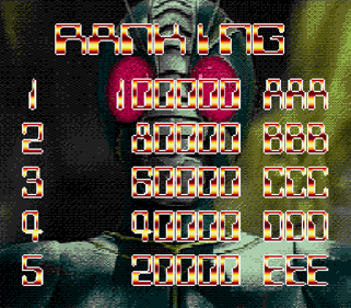 The Masked Rider: Kamen Rider ZO - Screenshot - High Scores (North America) - 512x448