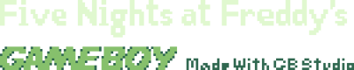 Five Nights at Freddy's GAMEBOY - Clear Logo (World) - 600x120