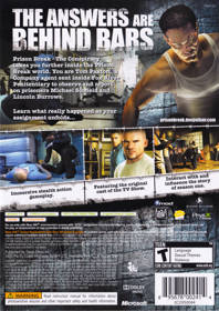 Prison Break: The Conspiracy - Box - Back (North America) - 640x904
