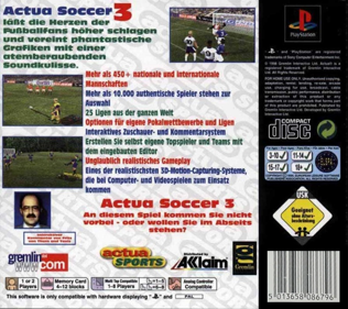 Actua Soccer 3 - Box - Back (Germany) - 765x680