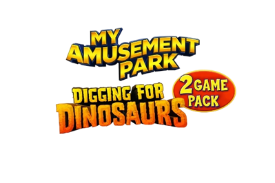2 Game Pack: My Amusement Park / Digging for Dinosaurs - Clear Logo (North America) - 600x400