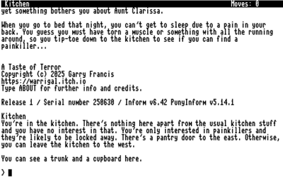 A Taste of Terror - Screenshot - Game Title (World) - 640x400