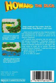 Howard the Duck: Adventure on Volcano Island - Box - Back (Spain) - 943x1400