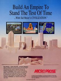 Sid Meier's Civilization - Advertisement Flyer - Front (North America) - 601x800