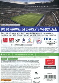FIFA 19: Legacy Edition - Box - Back (Germany) - 1187x1676