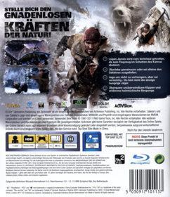 Cabela's Survival: Shadows of Katmai - Box - Back (Germany) - 996x1154