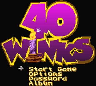 40 Winks - Screenshot - Game Title (Europe) - 160x144