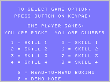 Rocky Super Action Boxing - Screenshot - Game Select (World) - 256x192