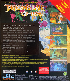 Dragon's Lair CD-ROM - Box - Back (Spain) - 516x595