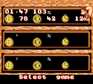 Donkey Kong GB: Dinky Kong & Dixie Kong - Screenshot - Game Select (World) - 160x144