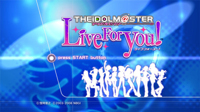 The iDOLM@STER: Live for You! - Screenshot - Game Title (Japan) - 1280x720