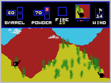 Artillery Duel - Screenshot - Gameplay (North America) - 256x192